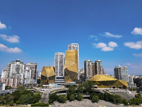 航拍广西柳州城市建筑摄影图片