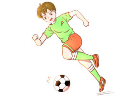 足球少年足球小子踢球图片