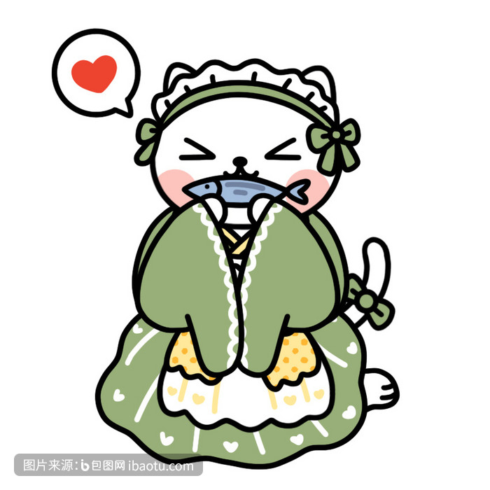 猫咪洛丽塔表情包6动图gif,包图网,图片,素材,模板,免费