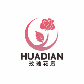 玫瑰花店艺术家纺LOGO标志VI