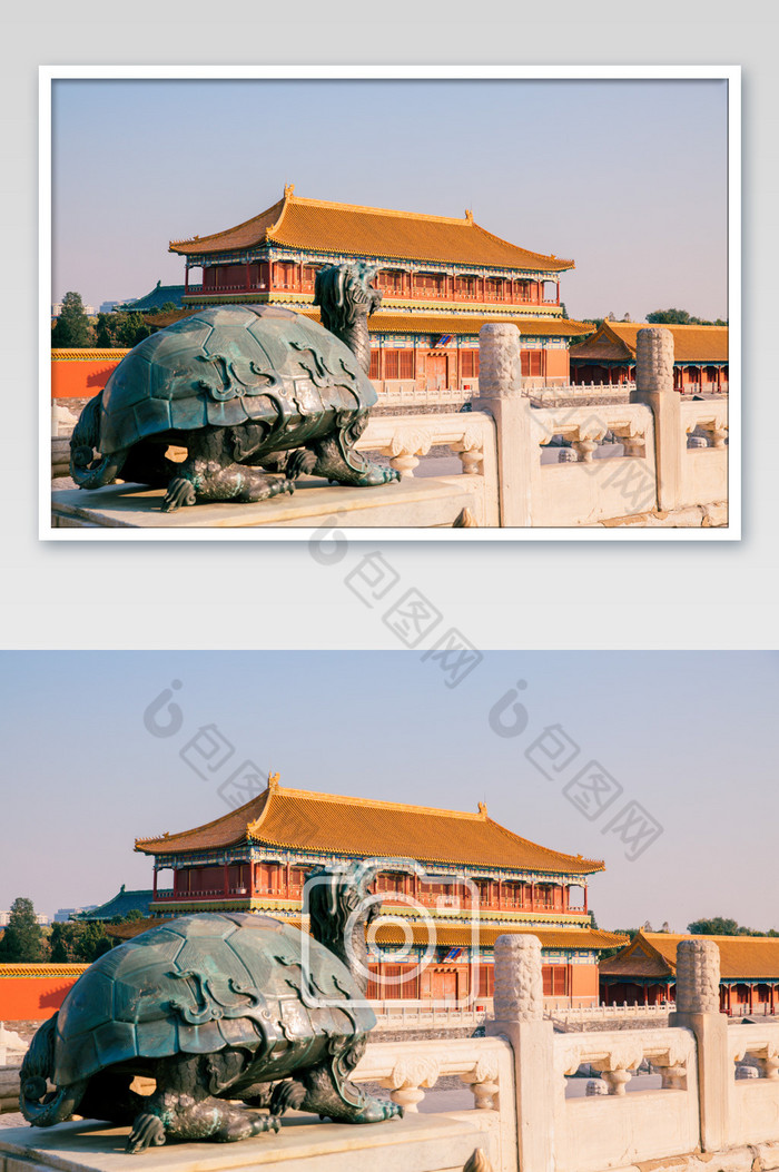 北京故宫建筑前的神兽图片图片