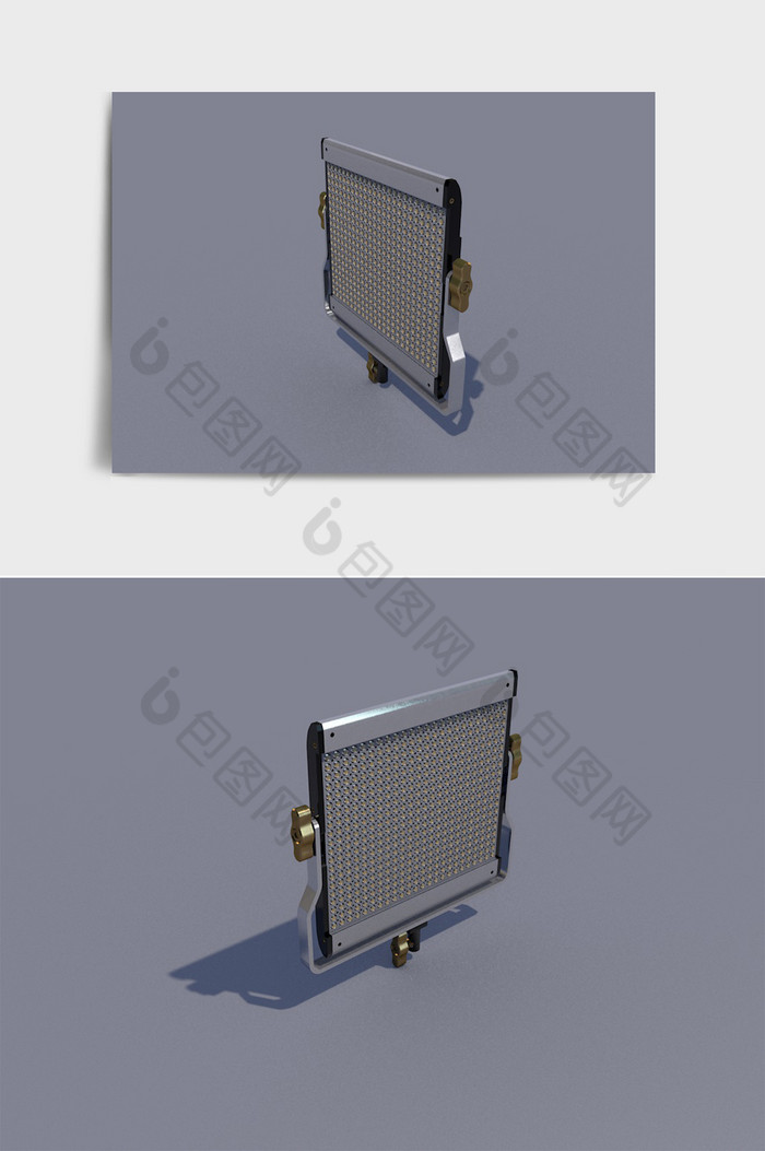 简约风手持LED灯c4d模型图片图片