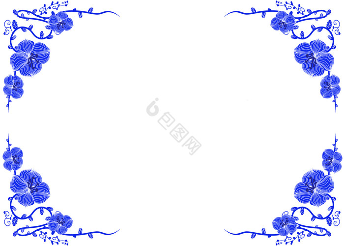 青花瓷花纹边框图片