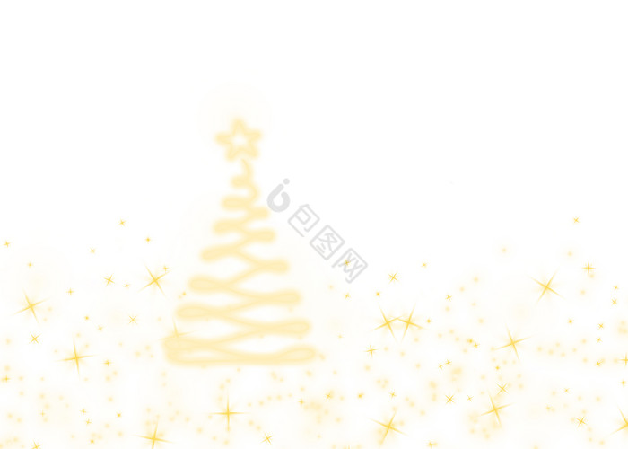 圣诞闪金金色圣诞树图片