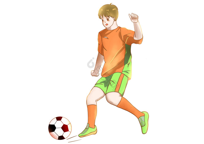 足球少年踢球足球小子图片
