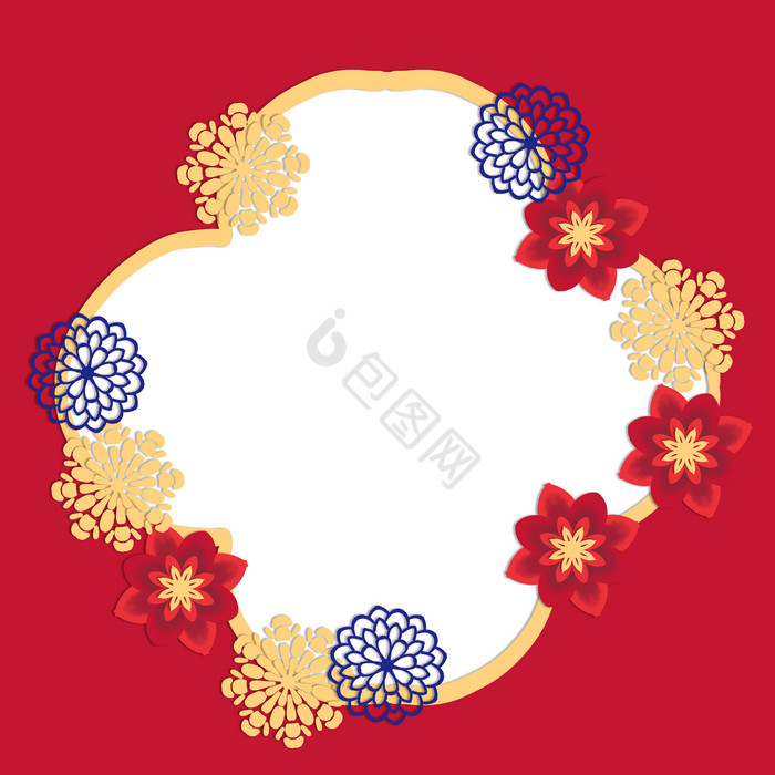 春节中式边框图片
