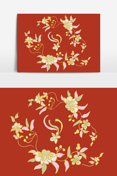 古风复古汉服刺绣纹饰图片