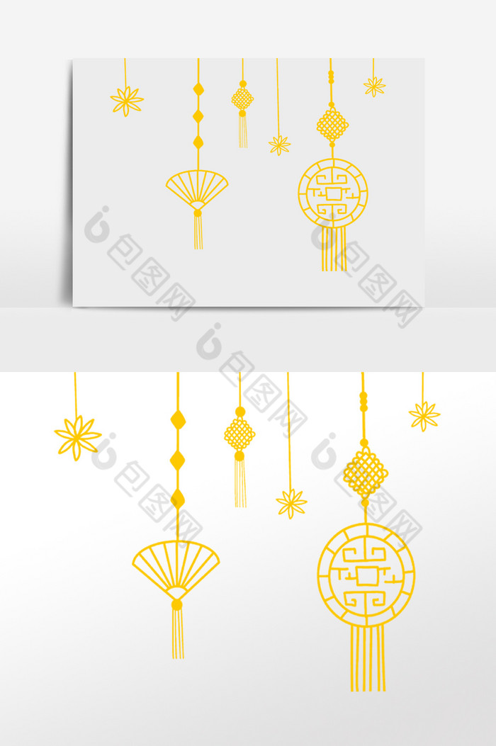 春节线性灯笼挂饰装饰图片图片