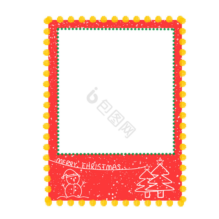圣诞节信笺边框图片