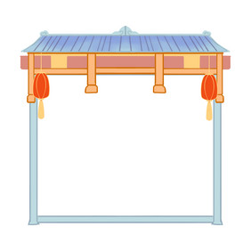 中式新年春节门头边框