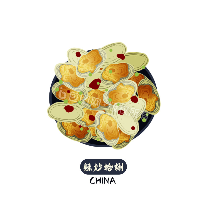 青岛美食插画图片