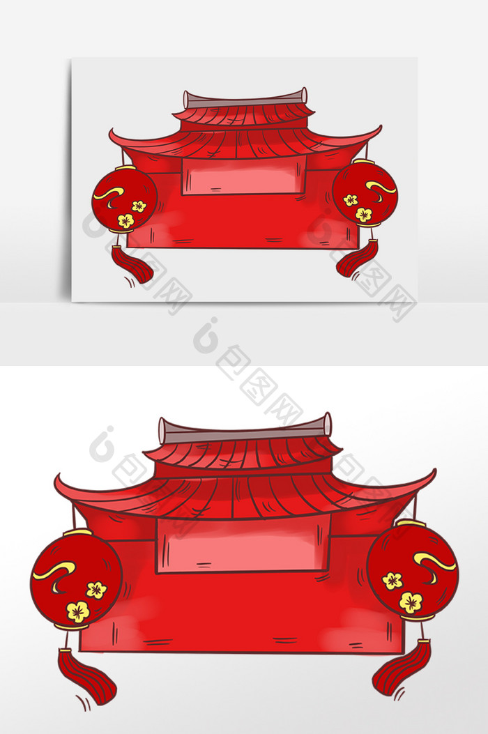 新年春节古风中式门头