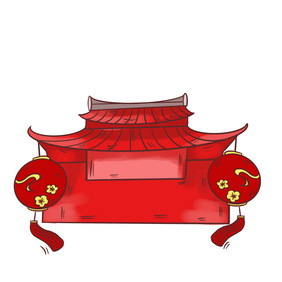 新年春节古风中式门头