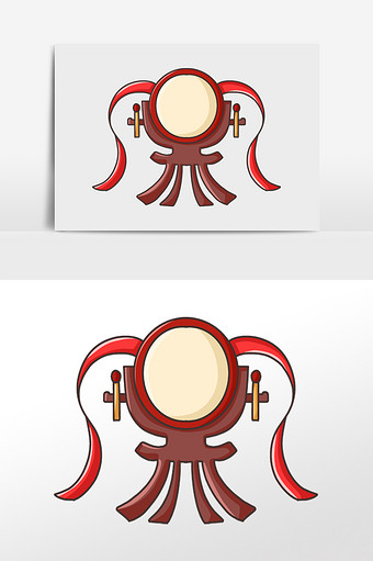 国潮风大鼓民间乐器