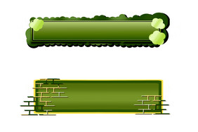 国潮花纹绿色标题框