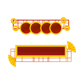 中国风中式花纹标题框