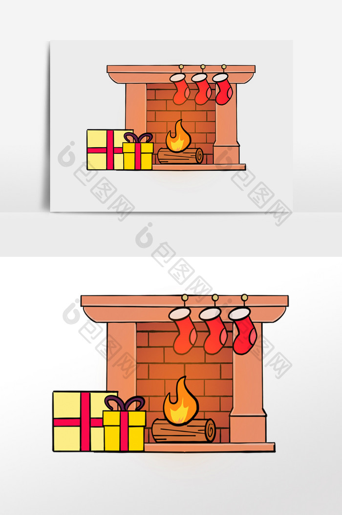 圣诞节礼物壁炉取暖