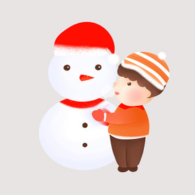 堆雪人设计图片