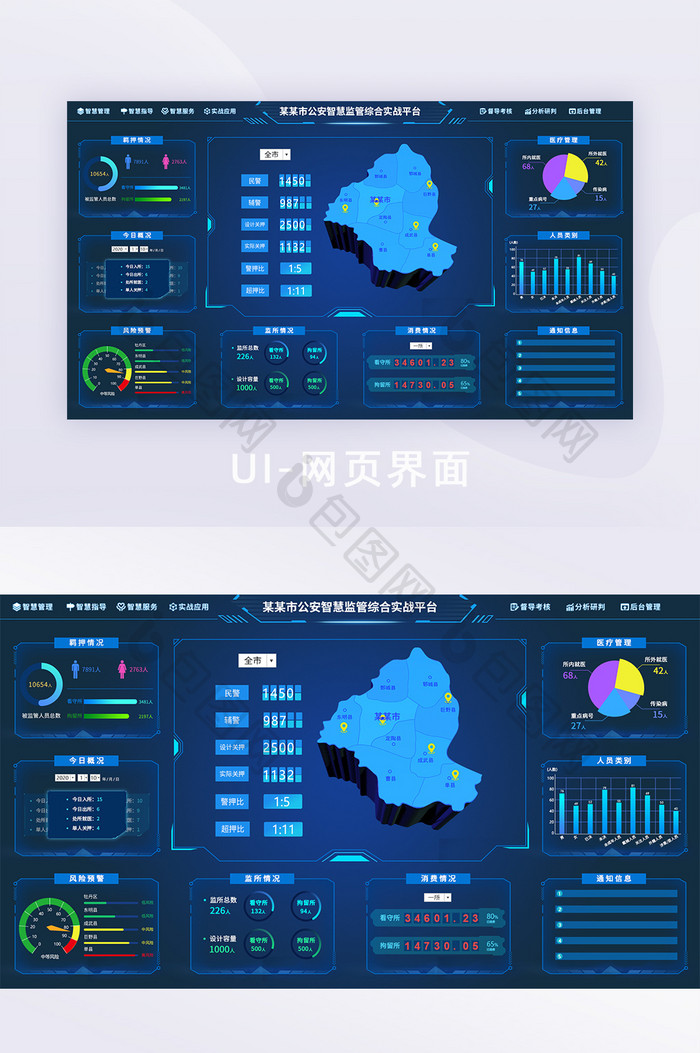 可视化数据智慧大屏指挥中心科技