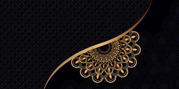 奢华烫金花纹黑金纹理