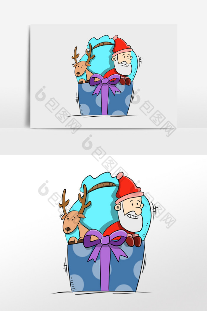 风圣诞老人麋鹿睡觉图片图片