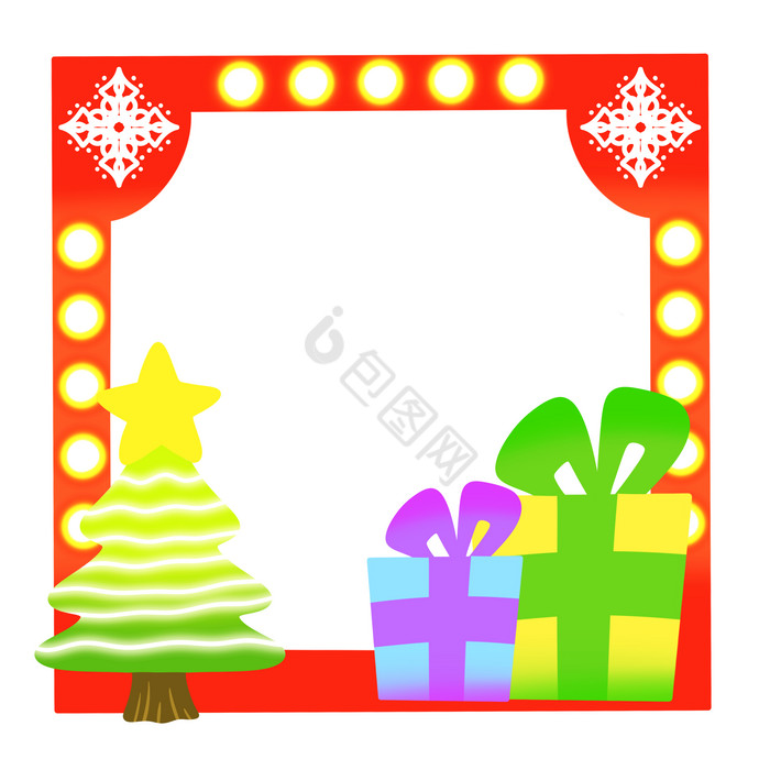圣诞节礼物头像框图片