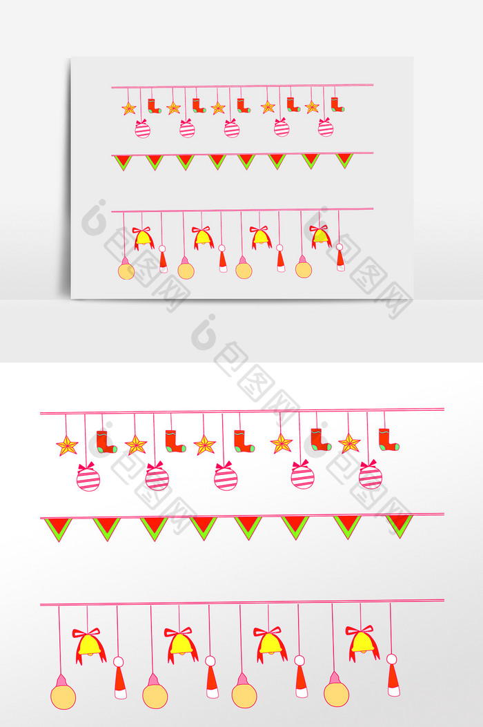 圣诞节吊旗旗子挂饰