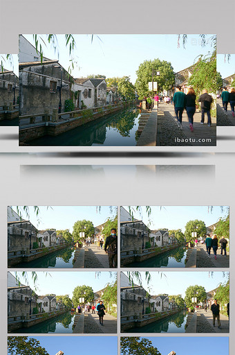 8K实拍苏州平江旅游区人流建筑光影延时图片