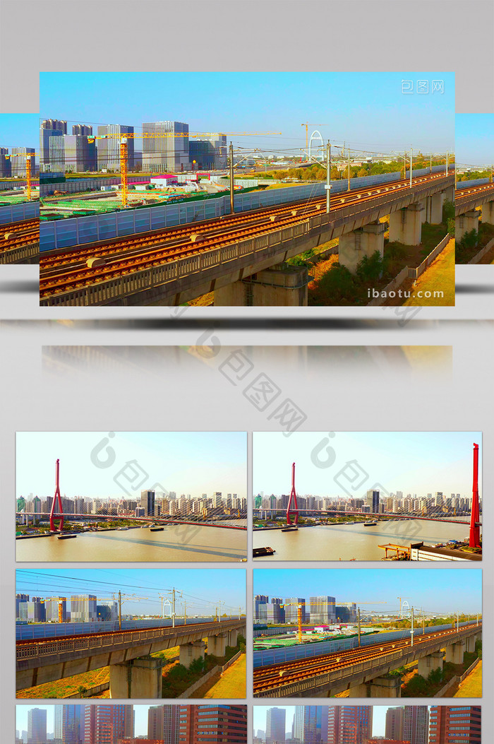 4K实拍城市桥梁建筑视频素材