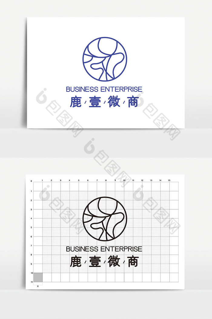 鹿图形电商微商logoVI图片图片