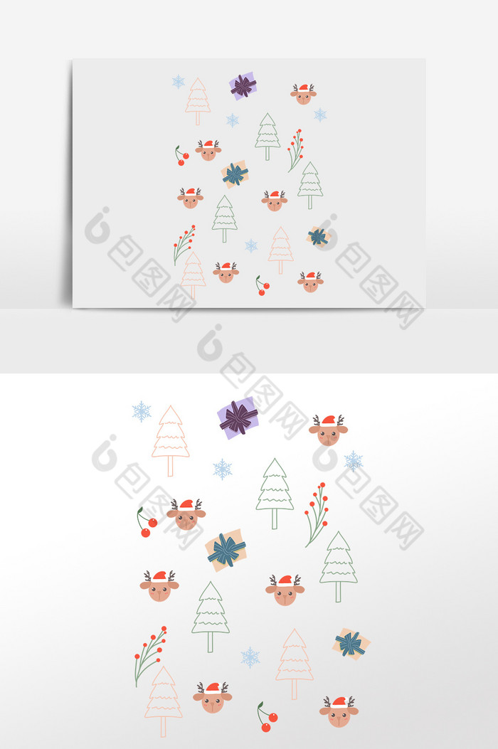 圣诞节圣诞树装饰底纹图片图片