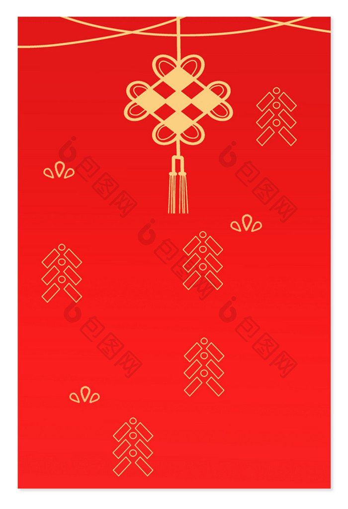 新年中国结底纹背景