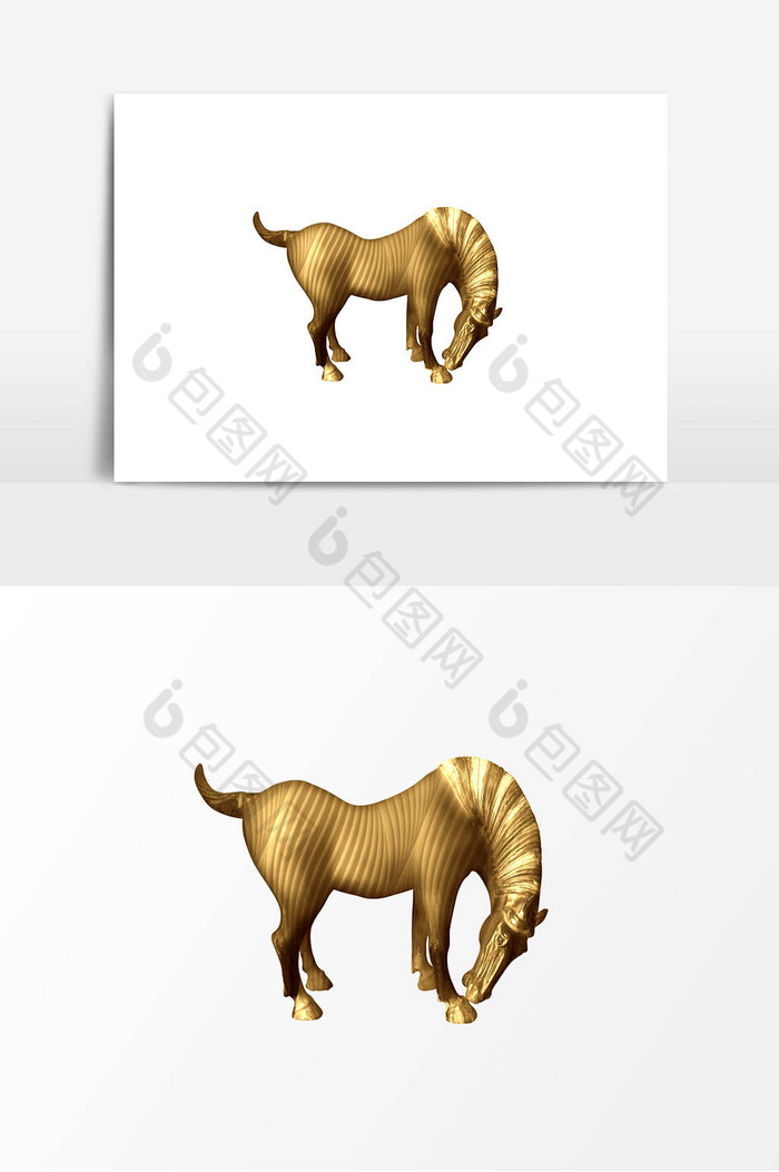 金色动物马形象图片图片