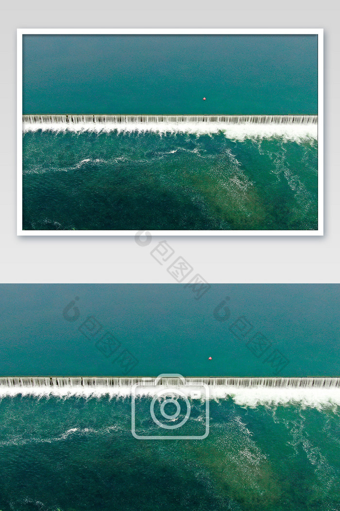 俯拍桂林漓江瀑布摄影图片图片