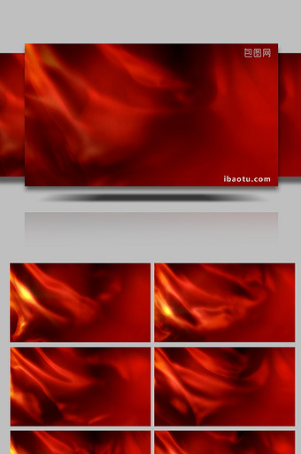 红色大气质感绸带飘舞背景视频图片