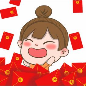 新年恭喜发财女孩小动图GIF