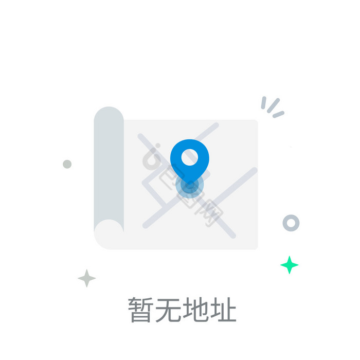 简约多色空白页提示定位icon动效图标图片