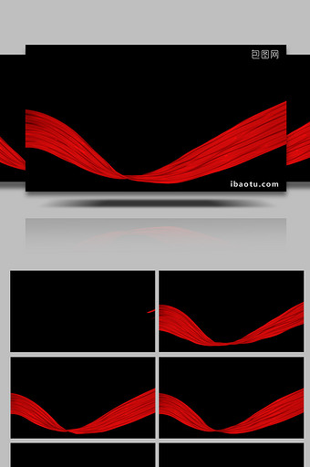 红绸运动大气高端带通道特效元素图片