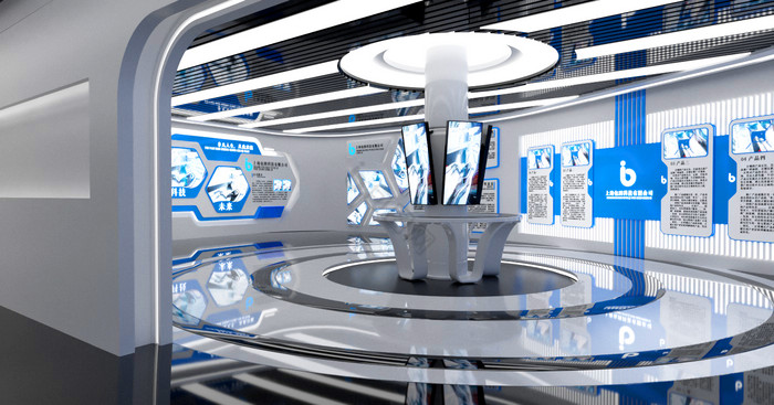 蓝色科技展馆科技公司数码产品公司3C展厅图片