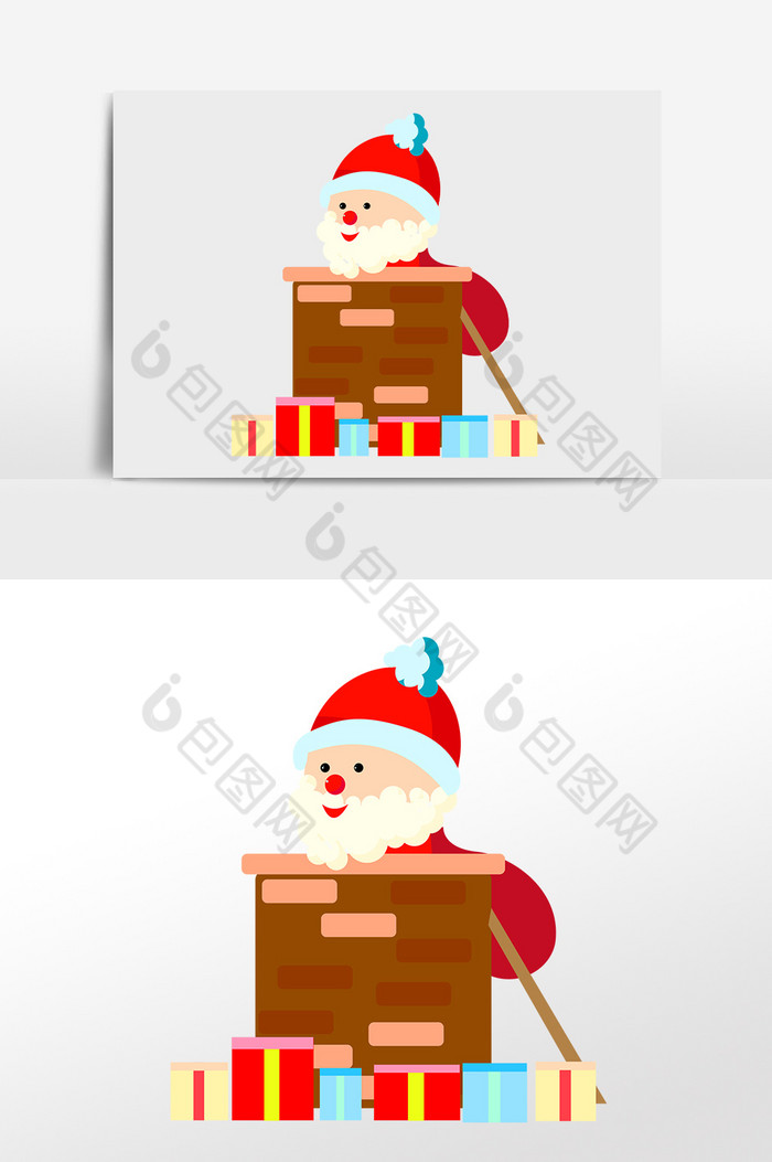 圣诞Q版圣诞老人贴纸图片图片