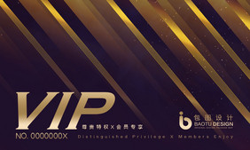 高端黑金线条科技金融VIP贵宾会员