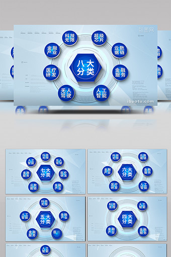 简约商务企业数据分类展示图片