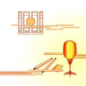 春节中式古风底纹背景