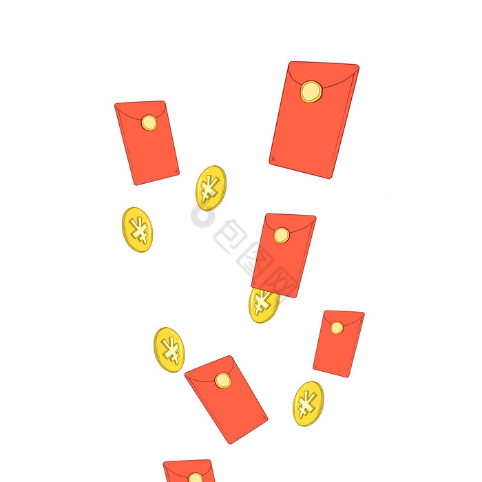 电商漂浮金币红包图片