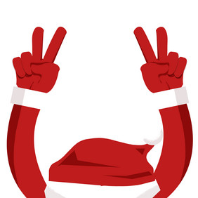 圣诞老人剪刀手手势