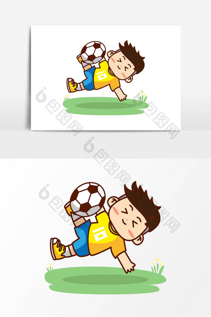 足球少年运动元素