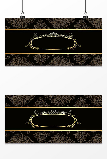 黑色烫金奢华黑金纹理背景