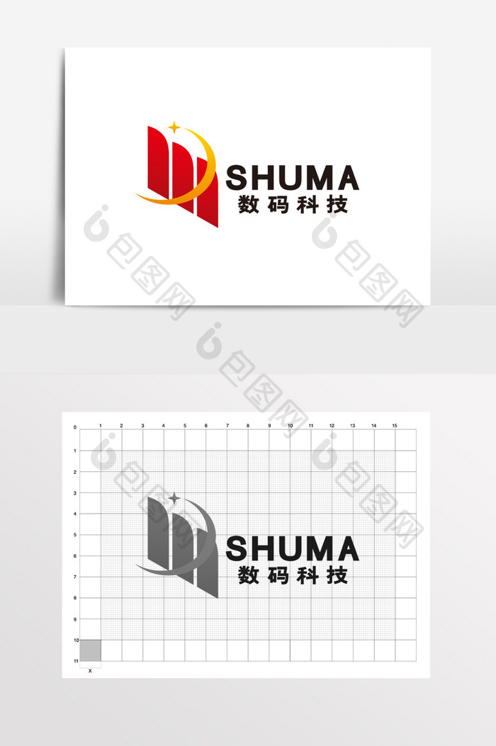 数码科技电子电商IT教育LOGO标志VI