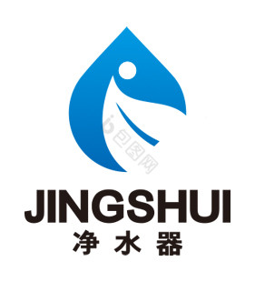 净水器叶子水滴矿泉水LOGO标志VI图片