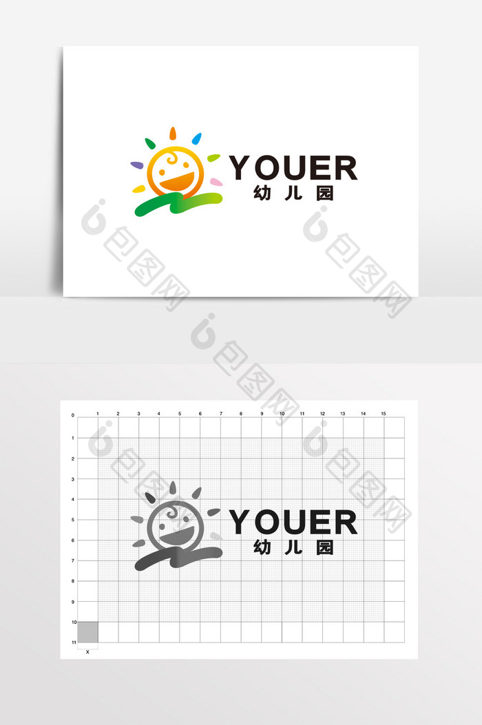 早教教育辅导幼儿园学校LOGO标志VI